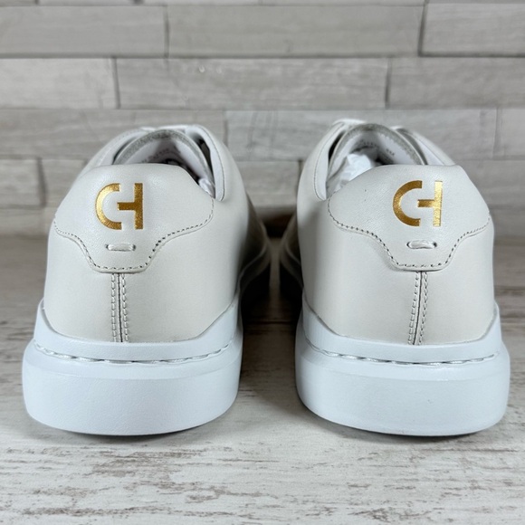 Cole Haan Men's 8M GrandPrø Rally Laser Cut Leather Sneakers White NEW - Picture 7 of 12